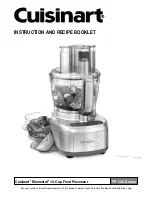 Cuisinart Elemental FP-13C Series Instruction And Recipe Booklet preview