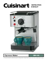 Preview for 1 page of Cuisinart EM 100 - 15-Bar Espresso Maker Instruction Booklet