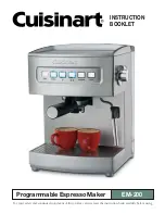 Cuisinart EM-200 - Programmable 15-Bar Espresso Maker Instruction Booklet предпросмотр