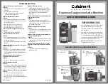 Preview for 1 page of Cuisinart Espresso Defined EM-25 Quick Reference Manual