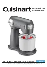 Cuisinart Fruit Scoop IC-50 Instruction And Recipe Booklet предпросмотр