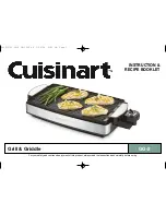 Cuisinart GG-2 - Grill & Griddle Instruction And Recipe Booklet preview