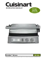 Предварительный просмотр 1 страницы Cuisinart GR-150 Instruction And Recipe Booklet