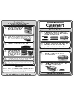 Cuisinart GR-35 Quick Reference Manual предпросмотр