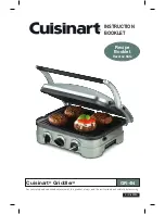 Preview for 1 page of Cuisinart GR-4 - Flat Griddler Grill Instruction Booklet