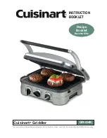 Предварительный просмотр 1 страницы Cuisinart GR-4HK Instruction Booklet