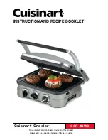 Предварительный просмотр 1 страницы Cuisinart Griddler CGR-4NWC Instruction And Recipe Booklet