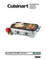 Cuisinart Griddler Combo CGR-55C Instruction/Recipe Booklet предпросмотр