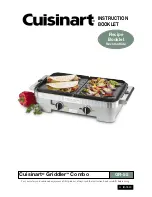 Cuisinart Griddler Combo GR-55 Instruction Booklet preview