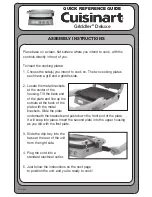 Предварительный просмотр 2 страницы Cuisinart Griddler Deluxe Quick Reference Manual