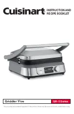 Cuisinart Griddler Five GR-5 Series Instruction And Recipe Booklet preview