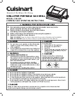 Cuisinart GRILLSTER Assembly And Operating Instructions Manual предпросмотр