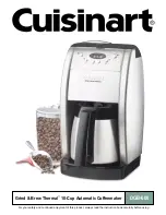 Cuisinart Grind & Brew Thermal DGB-600 Instruction Manual предпросмотр