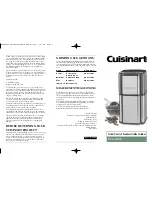 Cuisinart Grind Central DCG-12BCC User Manual предпросмотр