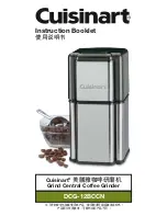 Cuisinart Grind Central DCG-12BCCN Instruction Booklet preview