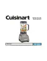 Cuisinart Hurricane CBT-1500C Instruction And Recipe Booklet preview