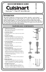 Предварительный просмотр 1 страницы Cuisinart Hurricane CSB-750H Quick Reference Manual