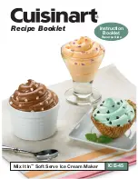 Preview for 23 page of Cuisinart ICE 45 - Mix Soft Serve Ice Cream Maker Instruction Booklet