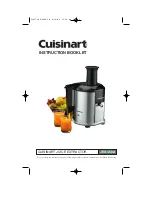 Cuisinart JEX-450A Instruction Booklet предпросмотр