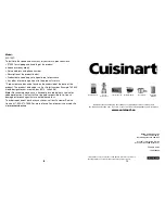 Preview for 8 page of Cuisinart MP-150C Instruction Manual