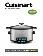 Предварительный просмотр 1 страницы Cuisinart MSC-400C Cook Central Instruction Booklet