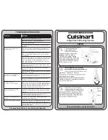 Cuisinart PG-25144C Quick Reference Manual предпросмотр