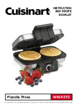 Cuisinart Pizzelle Press Instruction And Recipe Booklet предпросмотр