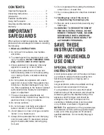 Preview for 2 page of Cuisinart PRC-4 Series Instruction Booklet