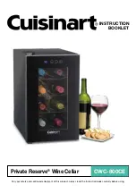 Cuisinart Private Reserve CWC-800CE Instruction Booklet preview