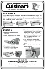 Preview for 1 page of Cuisinart PRS-50 Quick Reference Manual