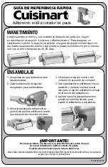 Предварительный просмотр 2 страницы Cuisinart PRS-50 Quick Reference Manual