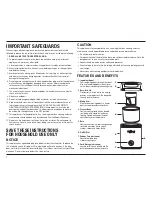 Preview for 2 page of Cuisinart Pure Indulgence ICE-30BC Series Instruction And Recipe Booklet