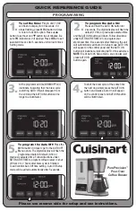 Предварительный просмотр 2 страницы Cuisinart PurePrecision Quick Reference Manual