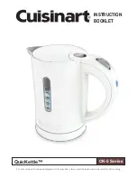 Cuisinart quickettle CK-5 series Instruction Booklet preview