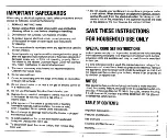 Preview for 2 page of Cuisinart RBT-365SA Instruction Booklet