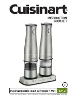 Предварительный просмотр 1 страницы Cuisinart Rechargeable Salt & Pepper Mill SP-2 Instruction Booklet