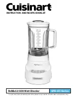 Предварительный просмотр 1 страницы Cuisinart ReMix6.0 Instruction And Recipe Booklet