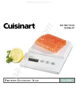 Предварительный просмотр 1 страницы Cuisinart SA-110AC Instruction Booklet