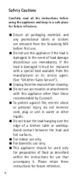 Preview for 6 page of Cuisinart SG3U Manual