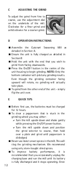 Preview for 12 page of Cuisinart SG3U Manual