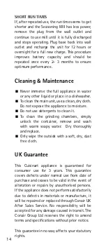 Preview for 14 page of Cuisinart SG3U Manual