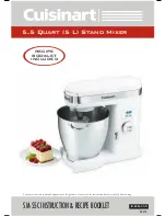 Cuisinart SM-55BK - 5 - Stand Mixer Instruction/Recipe Booklet предпросмотр