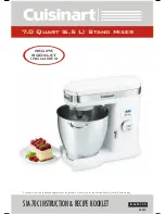 Предварительный просмотр 1 страницы Cuisinart SM-70C Instruction/Recipe Booklet