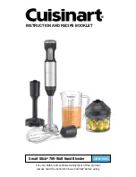 Cuisinart Smart Stick CSB-100C Instruction And Recipe Booklet preview