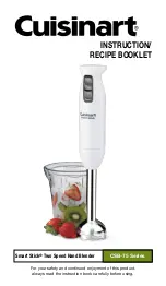 Предварительный просмотр 1 страницы Cuisinart Smart Stick CSB-75 Series Instruction And Recipe Booklet