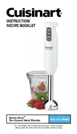 Cuisinart Smart Stick CSB-75C Series Instruction/Recipe Booklet предпросмотр