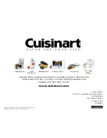 Preview for 20 page of Cuisinart SMARTPOWER CLASSIC SPB-6SS Series Instruction And Recipe Booklet