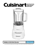 Preview for 1 page of Cuisinart SPB-8 Series Instruction And Recipe Booklet