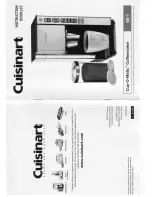 Cuisinart SS-1 - Cup-O-Matic Single Serve Coffeemaker Instruction Booklet предпросмотр