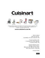 Предварительный просмотр 12 страницы Cuisinart SSB-1HK Instruction Booklet